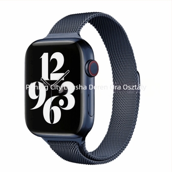 Rozsdamentes acél Milánói szíj Apple Watchhoz, mágneses csattal, kompatibil Apple Watch-kal, méretek 38–45 mm