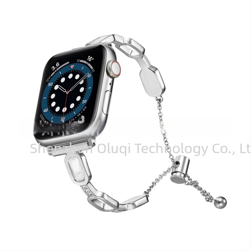 Apple Watch fém lánc szíj, dizájn Mother-of-Pearl Marble, divat stílus