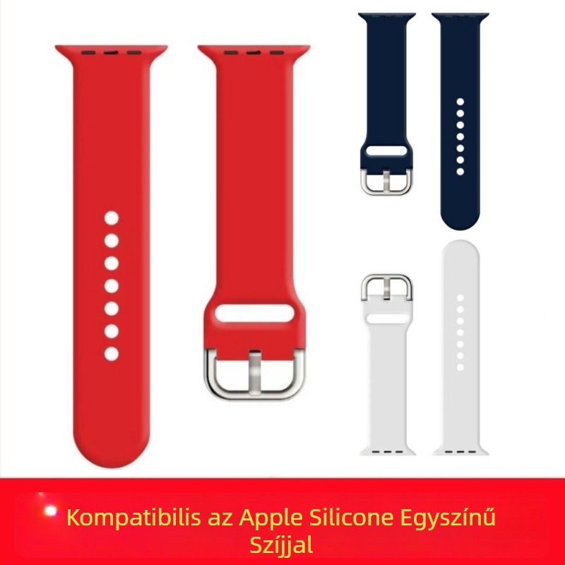 NM szilikon Apple Watch szíj — kompatibilis Apple Watchhoz, divatos stílus, csat