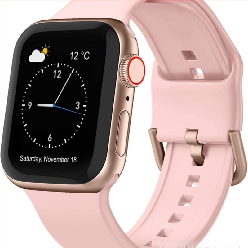 NM szilikon Apple Watch szíj — kompatibilis Apple Watchhoz, divatos stílus, csat