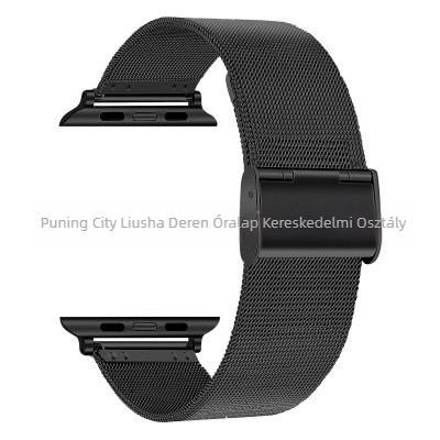 Apple Watch szíj, Milanese 0,4 mm hálószíj csattal, fém szíj, divatos stílus