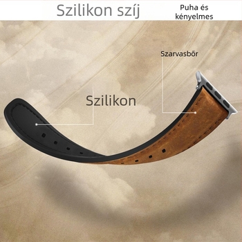 Apple Watch 1–9 generációkhoz 22 mm széles szíj, szilikonbőr textúra, mágneses csat