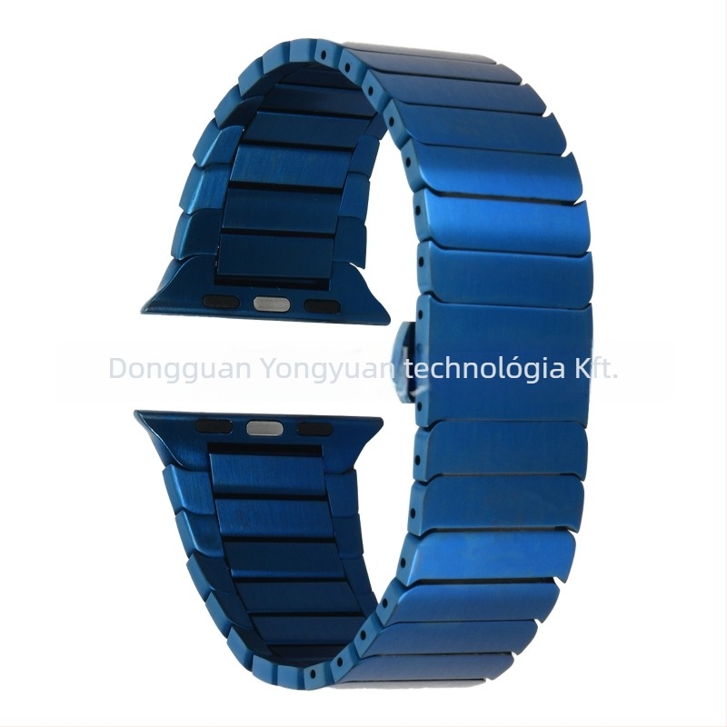 Apple Watch rozsdamentes acél bambusz láncos csattal — Márka Inrush Source, Anyag: Rozsdamentes acél, Stílus: Sport/Üzleti/Szabadidő