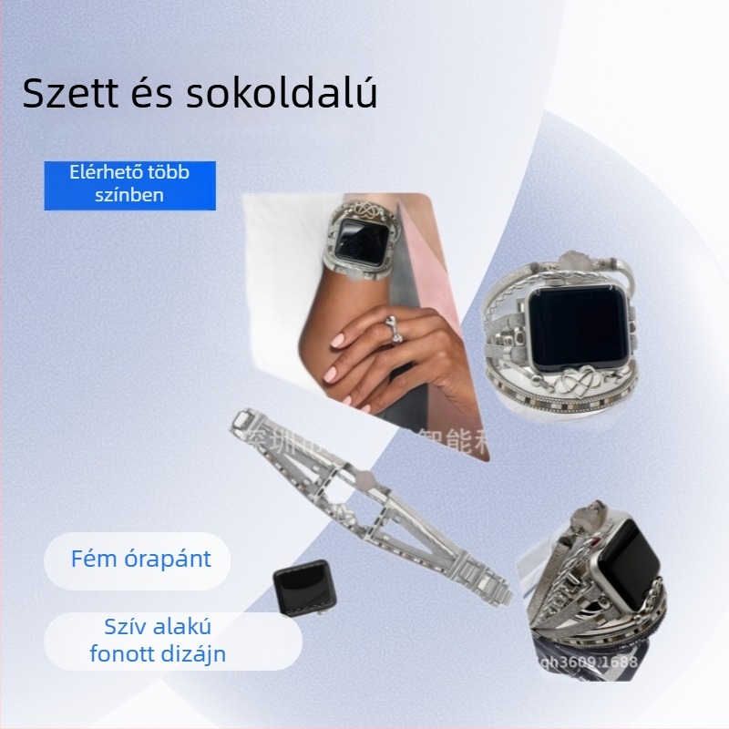PU szövött Apple Watch szíj, divatos stílus, kompatibilis az Apple Watch 1–10 generációval