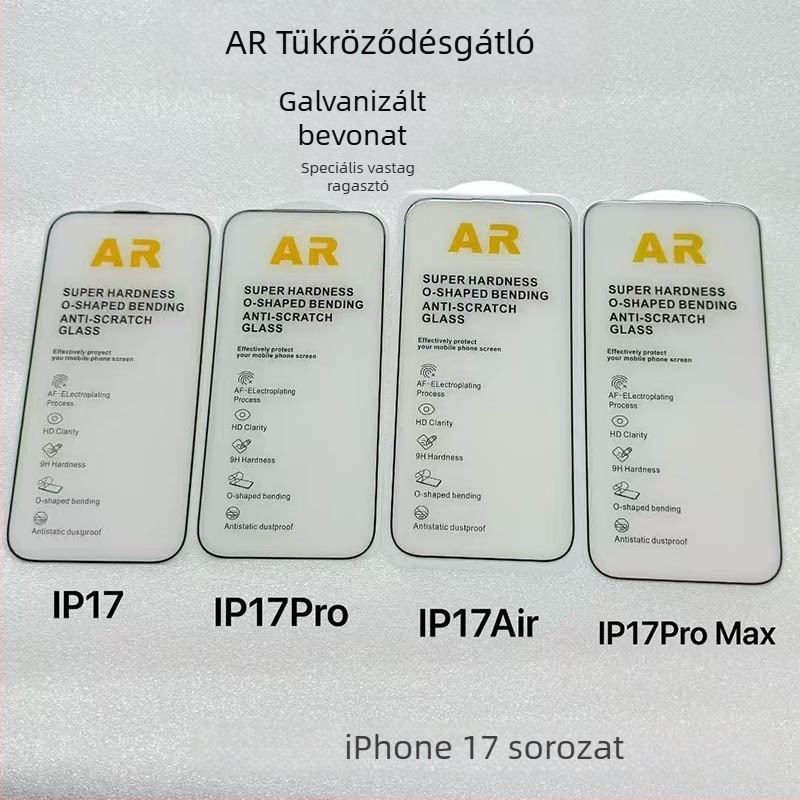 Edzett üveg kijelzővédő AR anti-reflexiós bevonattal iPhone 17 Pro Max