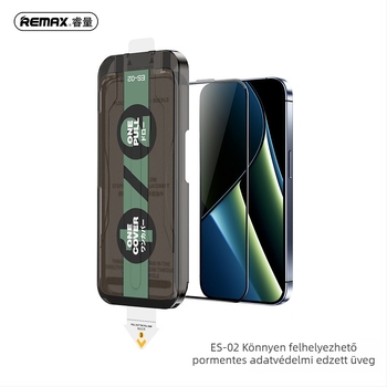 Remax iPhone 17 Privacy képernyővédő HD-edzett üvegből, 15 darabos készlet, 16 másodperces felhelyező készlet