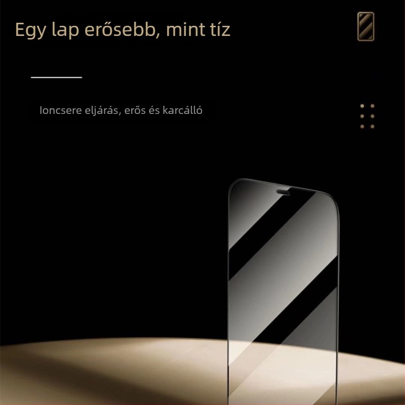 Edzett üveg kijelzővédő iPhone 17 Pro Max számára – Corning Gorilla Glass, HD tisztaság