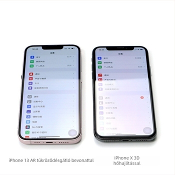 iPhone anti‑reflektív edzett üveg kijelzővédő – teljes fedés, elektropolált felület