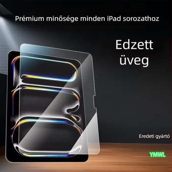 Edzett üveg kijelzővédő iPad sorozathoz – előlapvédő, HD élesség, ujjnyom-mentes, ütésálló.