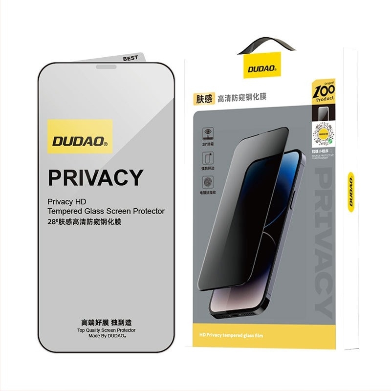 HD edzett üveg képernyővédő anti-peep funkcióval iPhone 14 Pro / 13 Pro Max