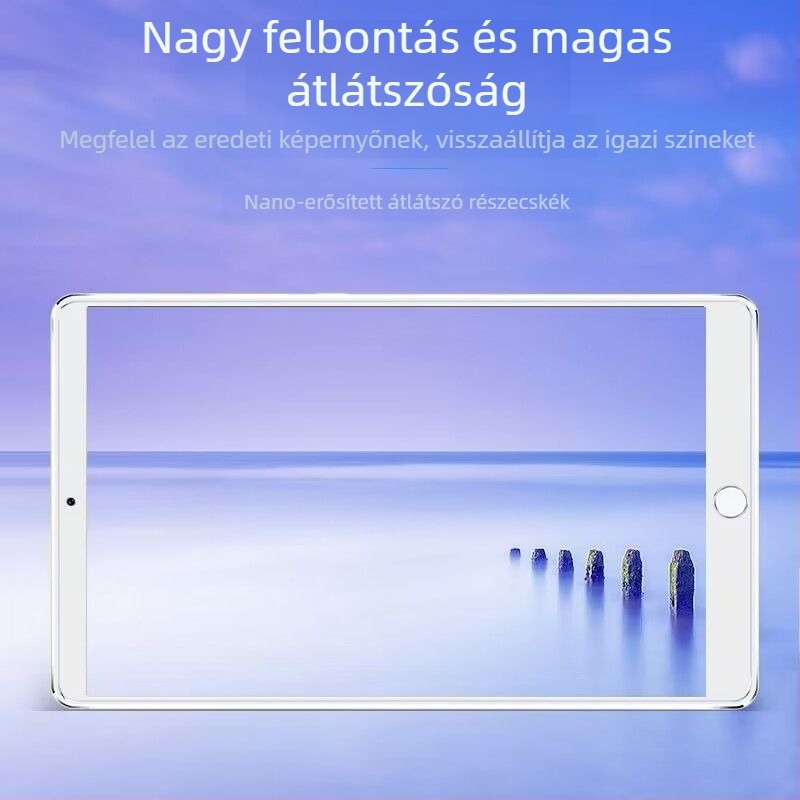 Edzett üveg kijelzővédő iPad Air 5-höz – teljes fedés, HD, anti-ujjlenyomat, anti-kék fény