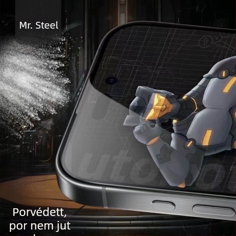 Mr. Steel Edzett üveg kijelzővédő Apple iPhone-hoz — HD ujjlenyomat-mentes, elülső film