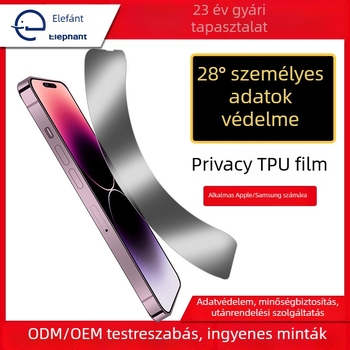 Apple iPhone magántartó képernyővédő - előre tempered üveg, HD tisztaság, anti-fingerprint, anti-peep, mechanikai megmunkálás