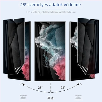 Apple iPhone magántartó képernyővédő - előre tempered üveg, HD tisztaság, anti-fingerprint, anti-peep, mechanikai megmunkálás