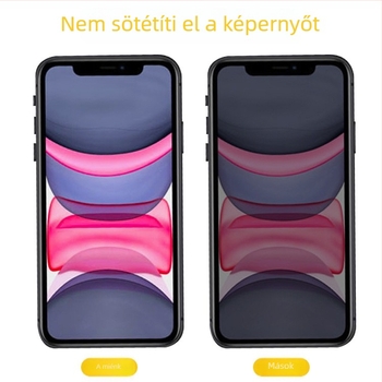 25° magánéletvédő kijelzővédő iPhone 11–16-hoz, edzett üveg