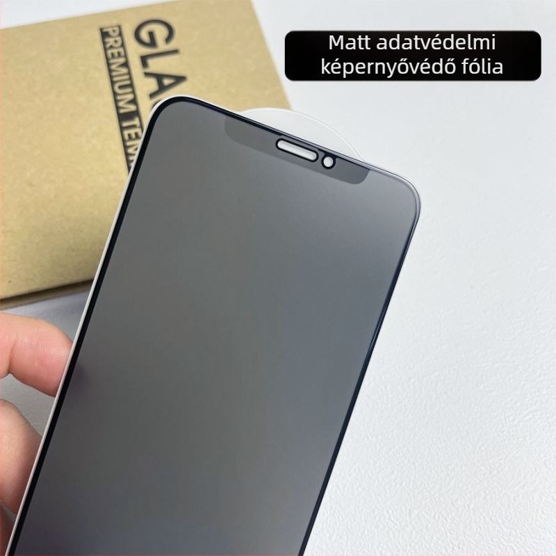 Privát szféra védő matt edzett üveg kijelzővédő Apple iPhone 16 Pro Max, 15 Pro és 11/12/13 Pro – teljes kijelző