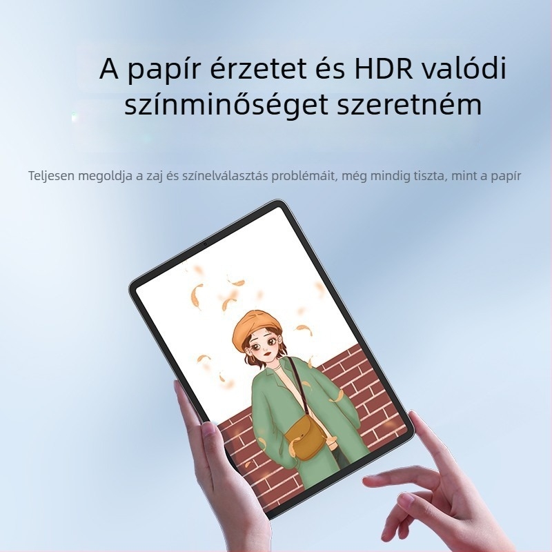 iPad papír-szerű kijelzővédő fólia, PET anyag, elülső fólia, matt felület, esésálló, teljes képernyőfedés