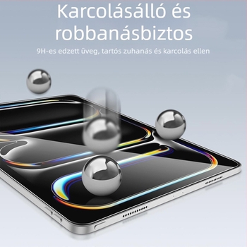 Edzett üveg képernyővédő iPad Air 7-hez – HD tisztaság, karcolásállóság, ujjlenyomat-mentes, elülső fólia, magas alumínium tartalmú üveg
