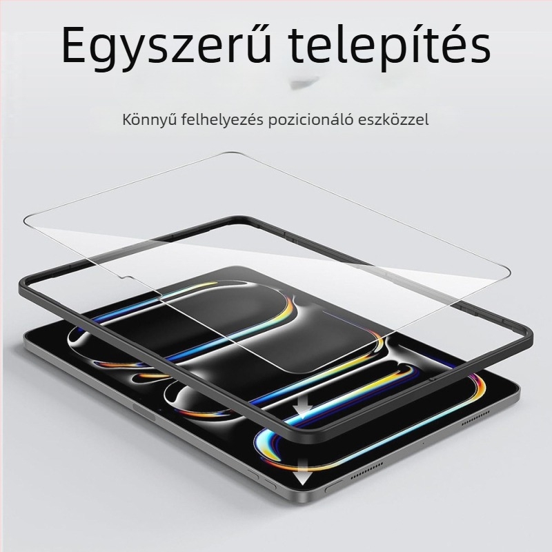 Edzett üveg képernyővédő iPad Air 7-hez – HD tisztaság, karcolásállóság, ujjlenyomat-mentes, elülső fólia, magas alumínium tartalmú üveg