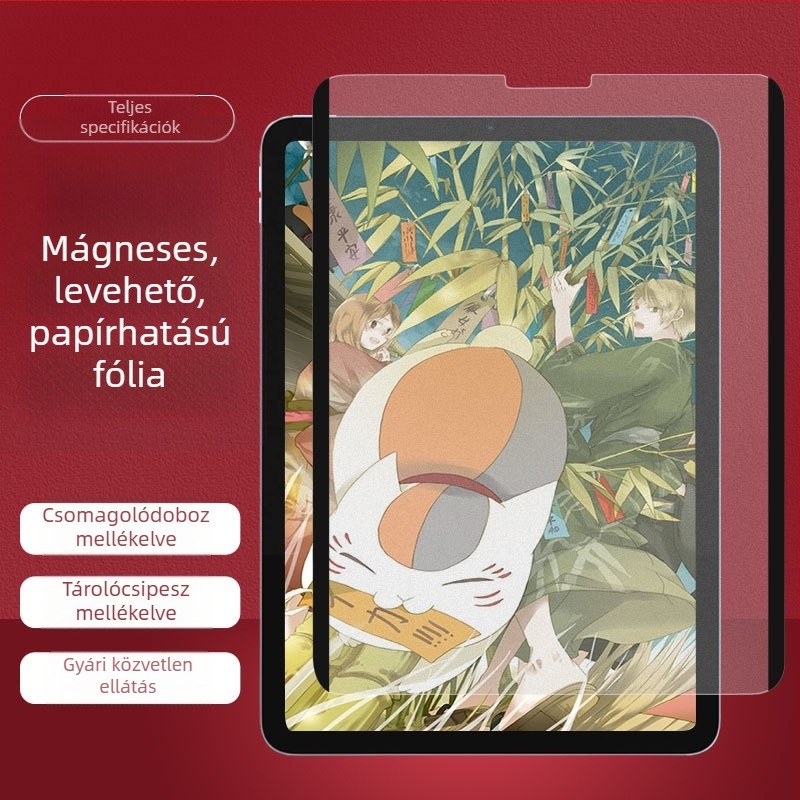 iPad Pro 11 mágneses adatvédelmi képernyővédő, levehető papírszerű írásfilm, kompatibilis az iPad Air 4/5/3