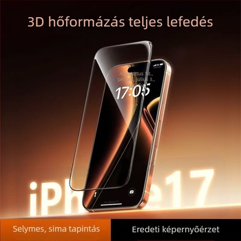 iPhone 17 sorozathoz teljes képernyős edzett üveg kijelzővédő, magánélet-védelem, anti-ujjlenyomat, anti-kék fény, HD, porálló