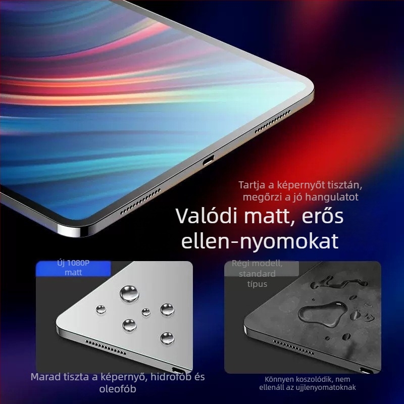 Edzett üveg előlapi képernyővédő az iPad Air 2025-höz, matt felület, HD élesség, anti-ujjlenyomat