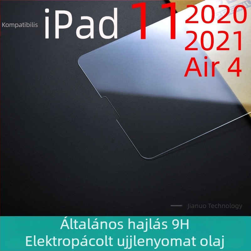One Gano edzett üveg előlapi képernyővédő iPad Pro (2020/2021) és iPad Air 4 – verzió slotokkal, HD, ujjlenyomat-mentes, kompatibilis 7068362197
