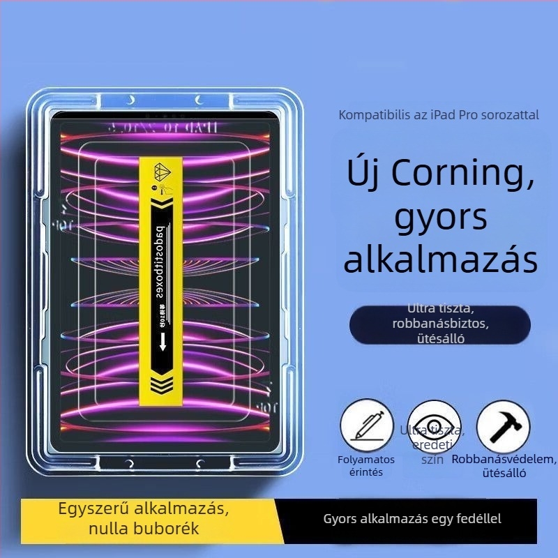 Tempered üveg kijelzővédő iPad Air 7, iPad Pro 11 hüvelyk, iPad (11 hüvelyk) és iPad Mini 6/7 — teljes képernyő, Back Film, Anti-Fingerprint, Anti-Blue Light