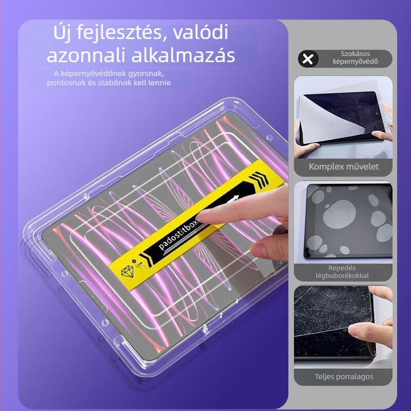 Tempered üveg kijelzővédő iPad Air 7, iPad Pro 11 hüvelyk, iPad (11 hüvelyk) és iPad Mini 6/7 — teljes képernyő, Back Film, Anti-Fingerprint, Anti-Blue Light