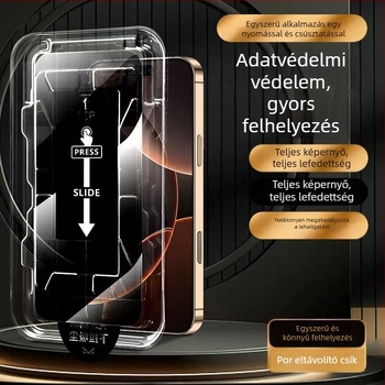 Apple készülékekhez – edzett üveg kijelzővédő, teljes képernyő, HD tisztaság, elülső fólia típus