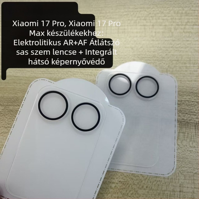 Xiaomi 17 Pro Max kameralencse és hátsó kijelző védőfóliája – átlátszó, HD, karcolásálló