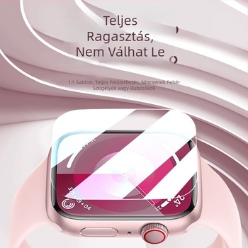 Apple Watch S10/S9/S8-hoz edzett üveg kijelzővédő – teljes képernyős védelem