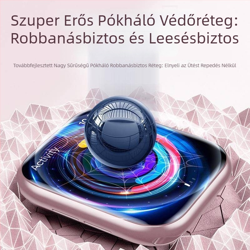 Apple Watch S10/S9/S8-hoz edzett üveg kijelzővédő – teljes képernyős védelem
