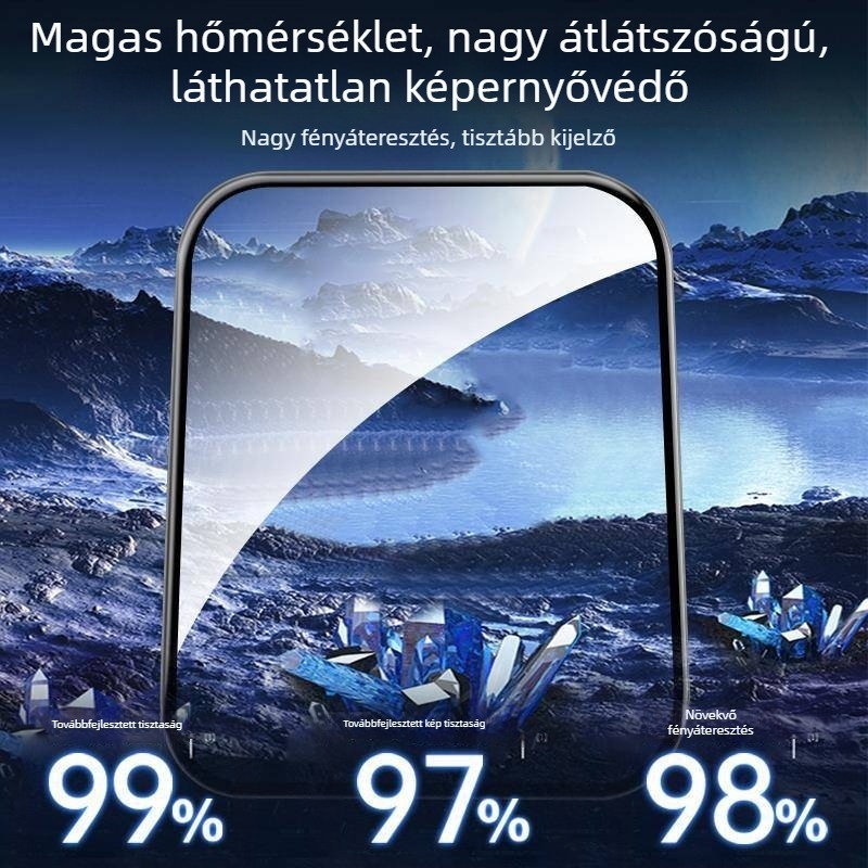 Apple Watch S10/S9/S8-hoz edzett üveg kijelzővédő – teljes képernyős védelem