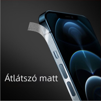 iPhone 17 Pro / 16 Pro Max keretfilm — átlátszó, láthatatlan keret, HD matt oldalsó védő