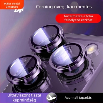 Corning üveg kameraobjektív védőfólia iPhone 15 és iPhone 16 Pro Max modellekhez