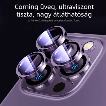Corning üveg kameraobjektív védőfólia iPhone 15 és iPhone 16 Pro Max modellekhez
