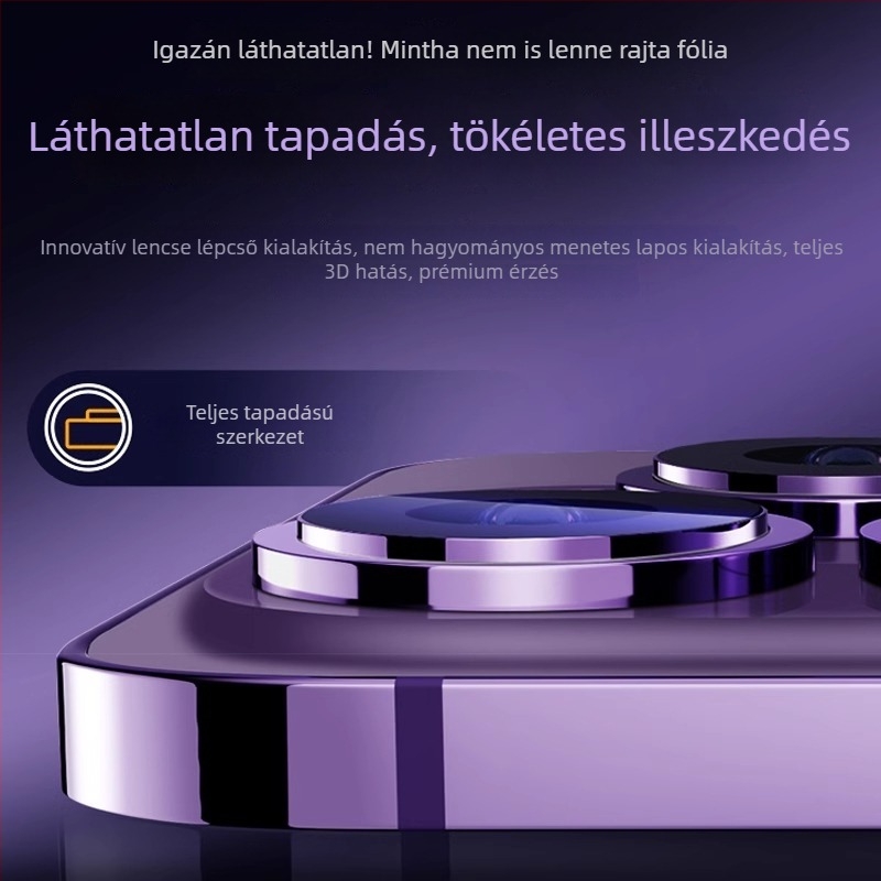 Corning üveg kameraobjektív védőfólia iPhone 15 és iPhone 16 Pro Max modellekhez