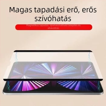 iPad mágneses leválasztható képernyővédő – PET film, matt, ujjlenyomat-mentes, papírszerű felület, elektrosztatikus tapadás