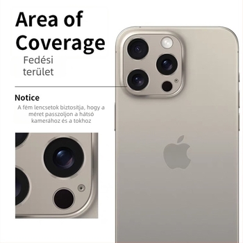 iPhone lencse védő – edzett üveg, matt felület, HD film
