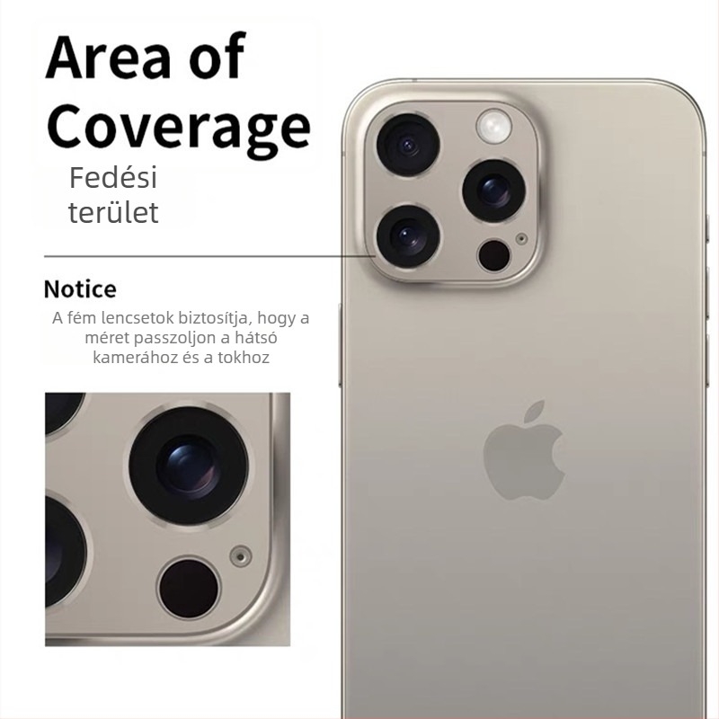 iPhone lencse védő – edzett üveg, matt felület, HD film