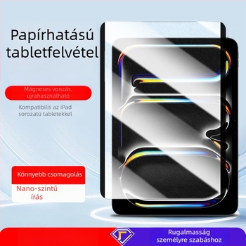 Apple iPad edzett üveg kijelzővédő – elülső papírszerű fólia, mágneses rögzítés, HD anti-ujjlenyomat
