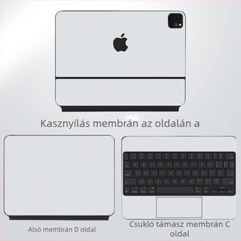 Magic Keyboard védő matricája iPad Pro Air5-höz — Kakut PVC, hátoldali fólia, matt felület, ujjlenyomat-mentes, porálló