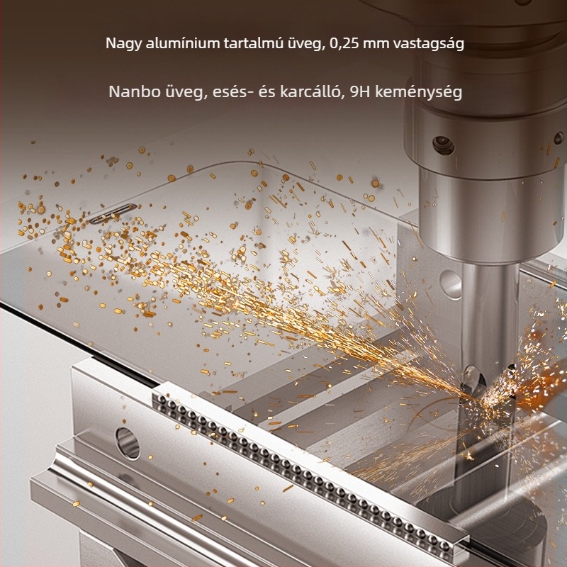 3D hőre hajlított edzett üveg teljes ragasztóval az iPhone 17 Pro Max számára, kompatibilis iPhone 16Pm/15-tel, pormentes felhelyezés néhány másodperc alatt