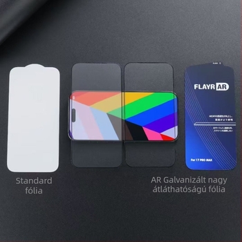 0,5 mm anti-reflektív edzett üveg kijelzővédő iPhone 14 Pro Maxhoz – teljes képernyő, mikro ívelt él