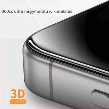 0,5 mm anti-reflektív edzett üveg kijelzővédő iPhone 14 Pro Maxhoz – teljes képernyő, mikro ívelt él