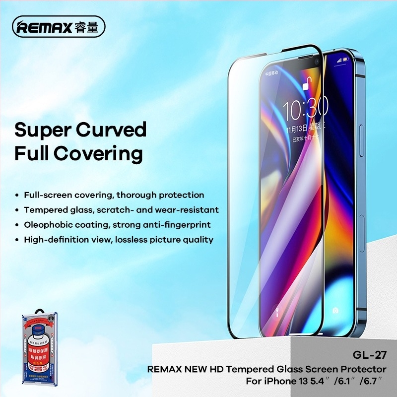 Remax edzett üveg előlapos kijelzővédő iPhone14 Pro Maxhoz, HD minőség
