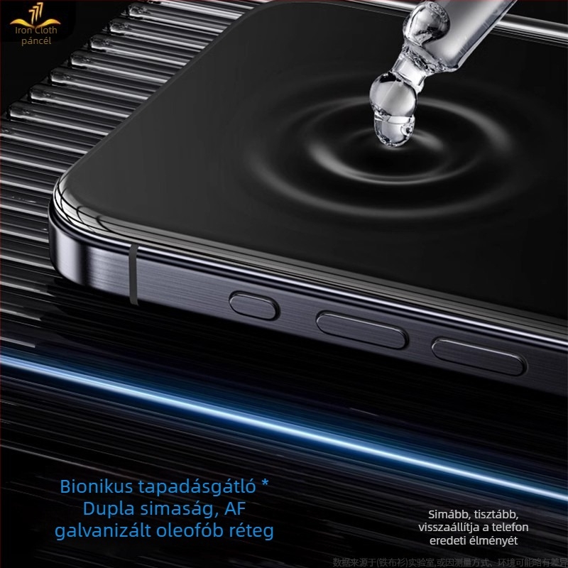 Iron Shirt 3D hajlított edzett üveg kijelzővédő iPhone 17 Pro Max