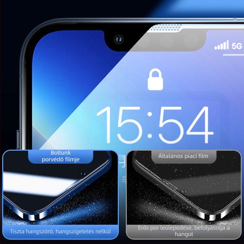 Tempered üveg kijelzővédő iPhone 12-höz, magánélet-védelem, anti-peep, anti-kék fény, ujlenyomat-mentes, teljes képernyős 360° védelem