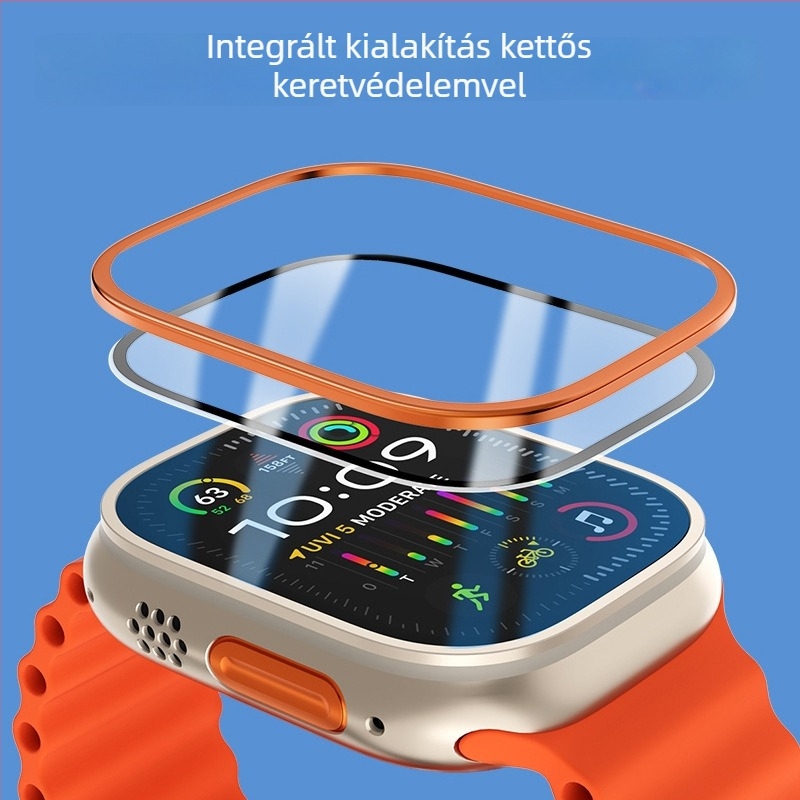 Apple Watch kijelzővédő fólia – keretvédő, karcolásellenes, kopásálló